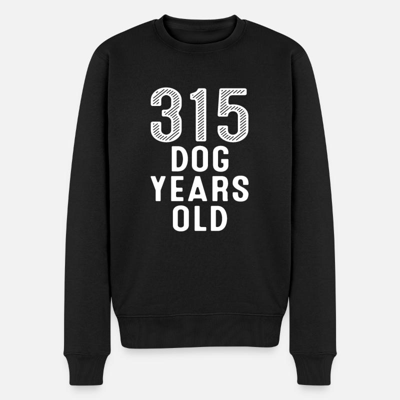 315 Chien Ans 45e Anniversaire - Pull Premium bio Homme - noir
