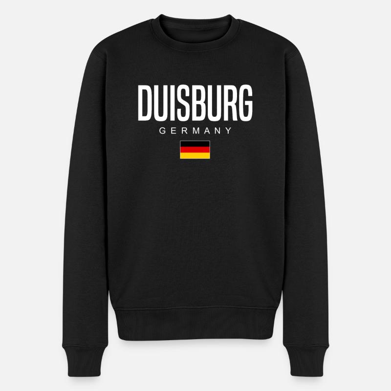 Duisburg - Männer Premium Bio Pullover - Schwarz