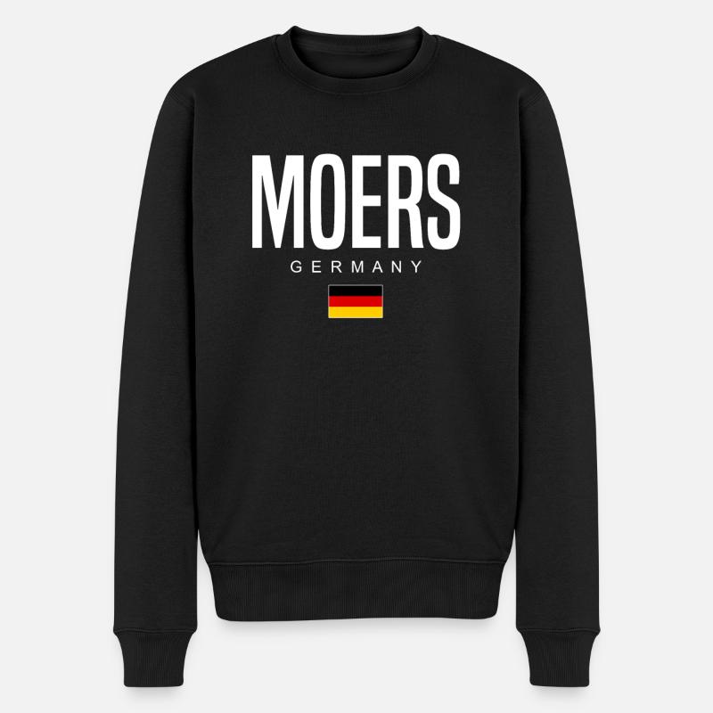 Moers - Männer Premium Bio Pullover - Schwarz