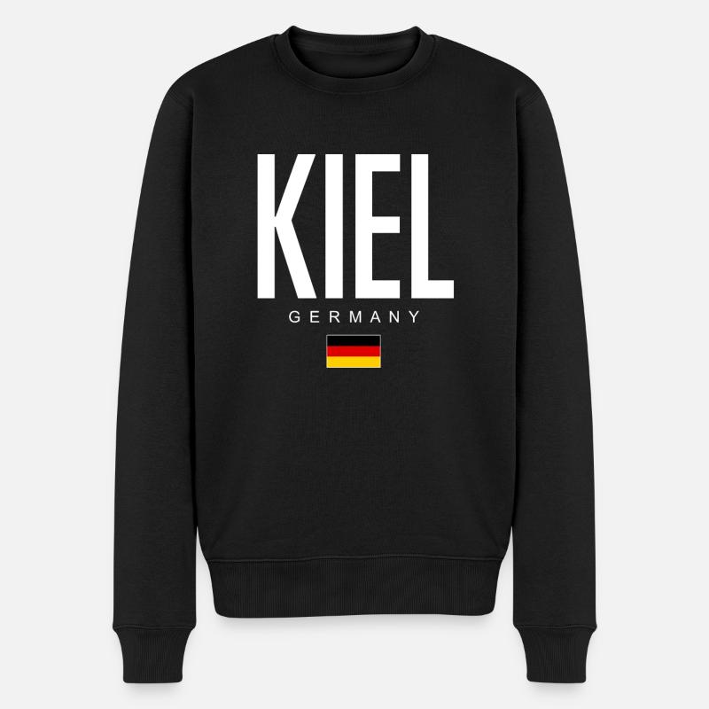 Kiel - Männer Premium Bio Pullover - Schwarz