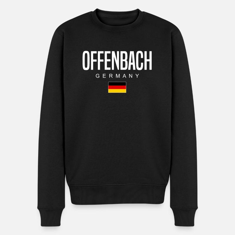 Offenbach - Männer Premium Bio Pullover - Schwarz