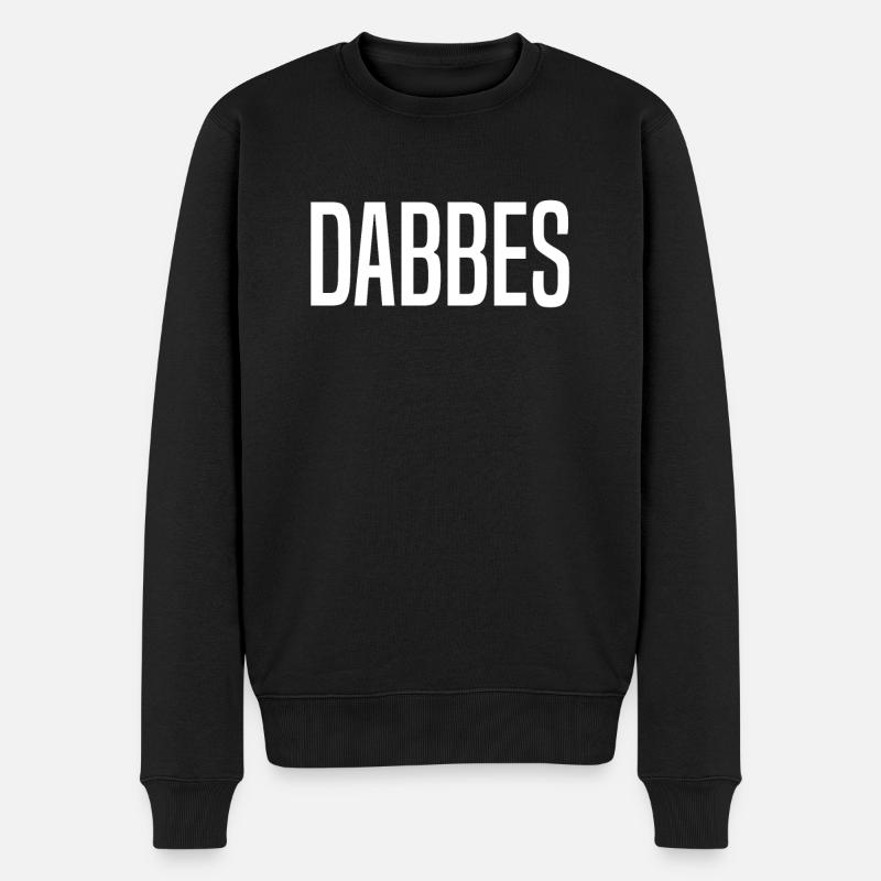 Dabbes Hessen Hessisch Hessischer Dialekt - Männer Premium Bio Pullover - Schwarz