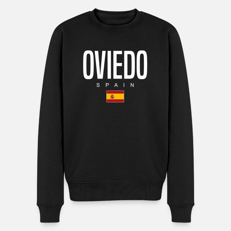 Oviedo, Espagne - Pull Premium bio Homme - noir