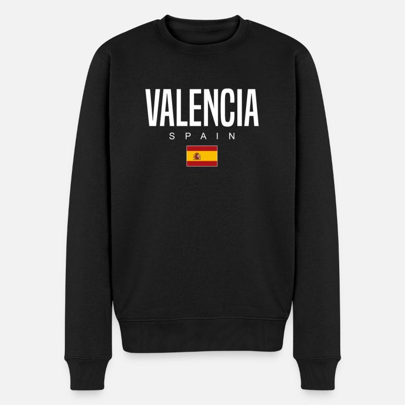 Valence, Espagne - Pull Premium bio Homme - noir