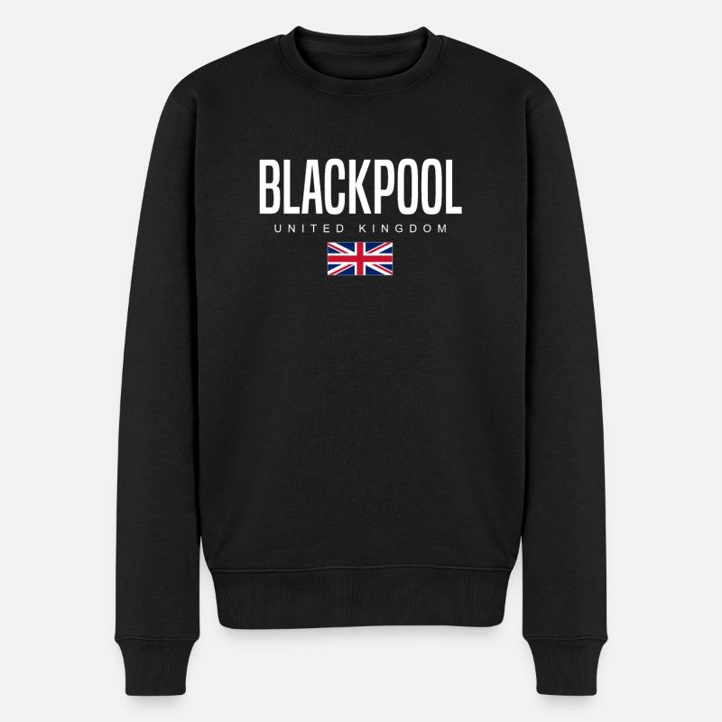 Blackpool, Royaume-Uni - Pull Premium bio Homme - noir