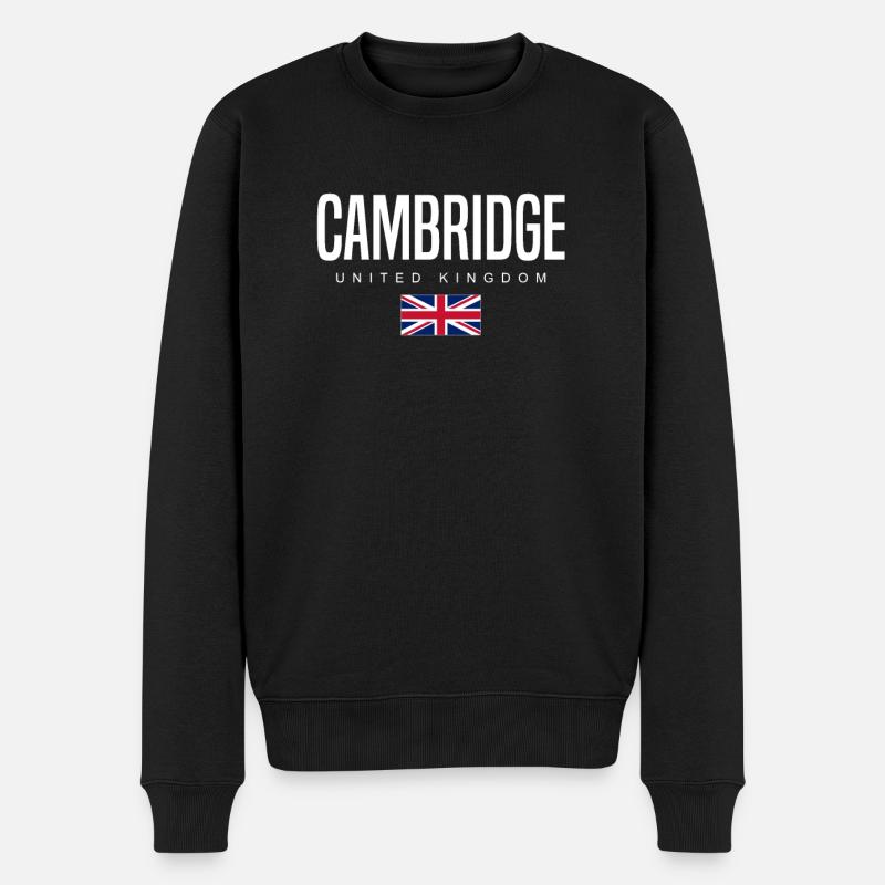 Cambridge, Royaume-Uni - Pull Premium bio Homme - noir