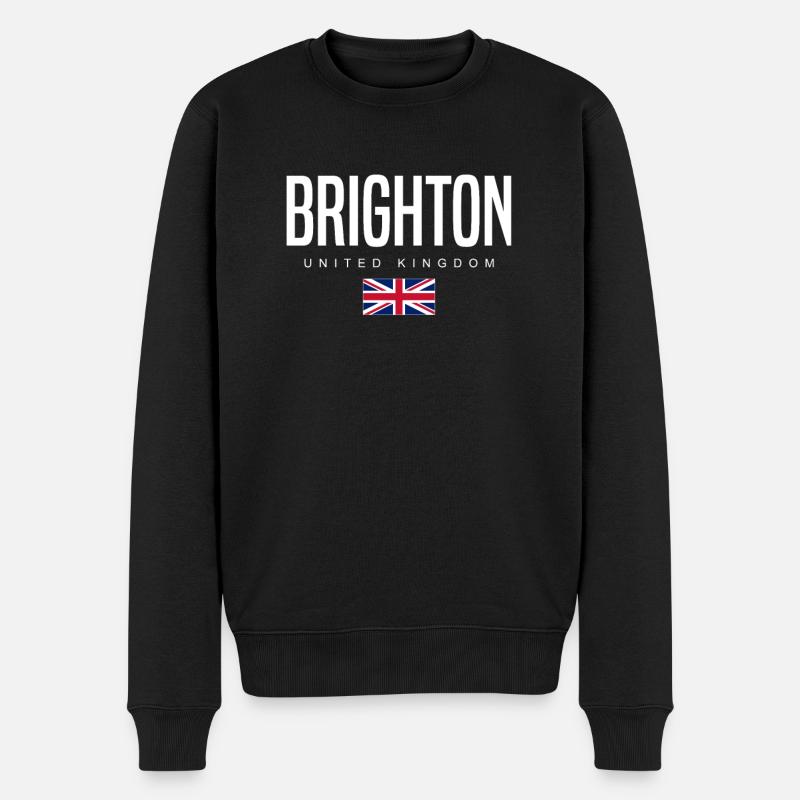 Brighton, Royaume-Uni - Pull Premium bio Homme - noir