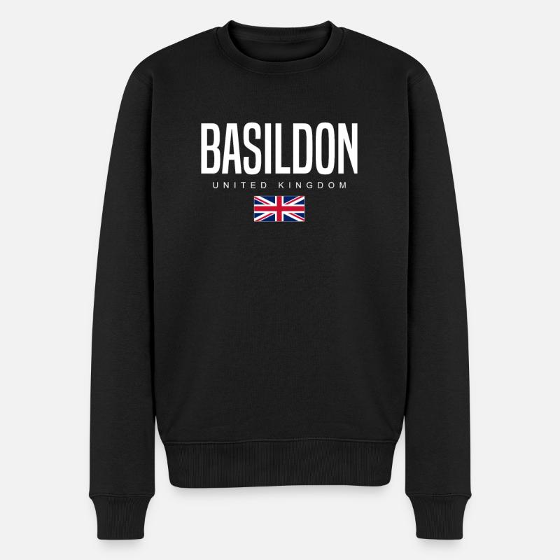 Basildon, Royaume-Uni - Pull Premium bio Homme - noir