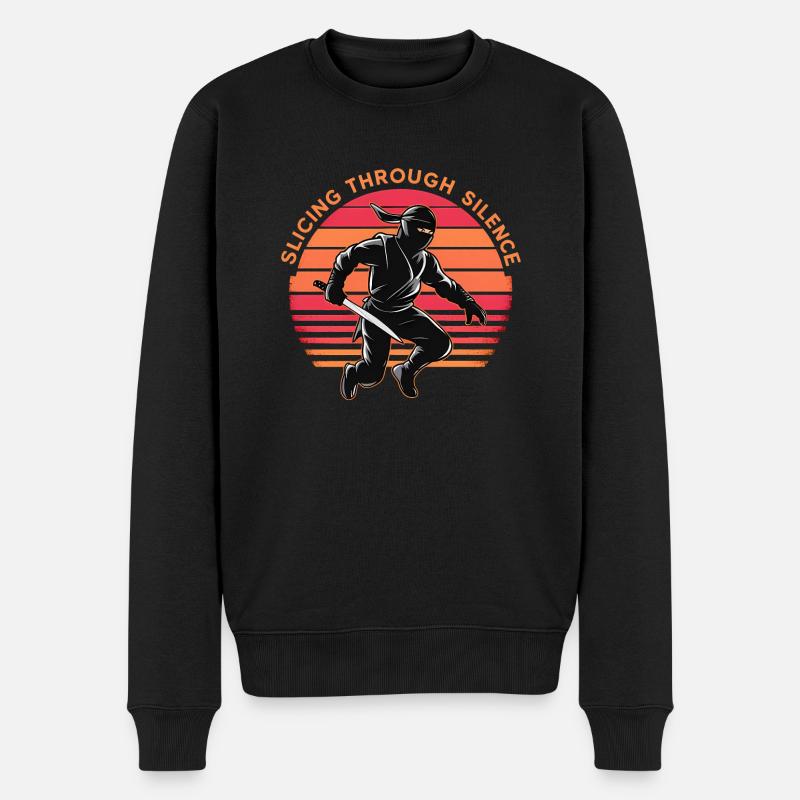 Trancher à travers le silence - Pull Premium bio Homme - noir