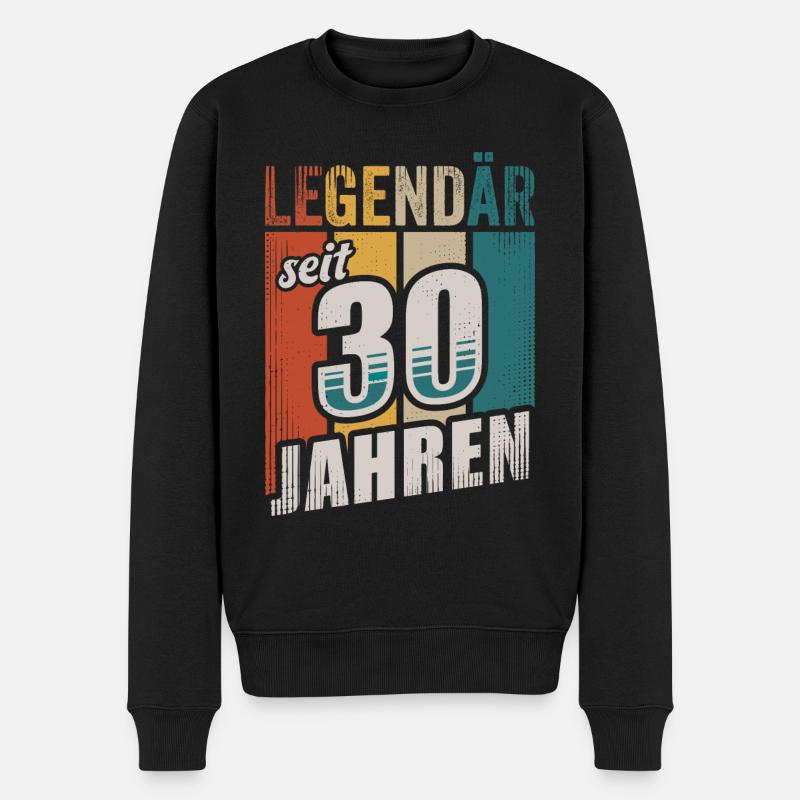 30. Geburtstag Legendär seit 30 Jahren - Männer Premium Bio Pullover - Schwarz