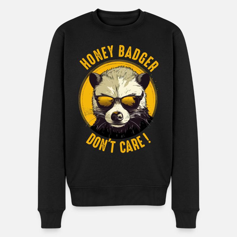 Honey Badger Dont Fact - Pull Premium bio Homme - noir