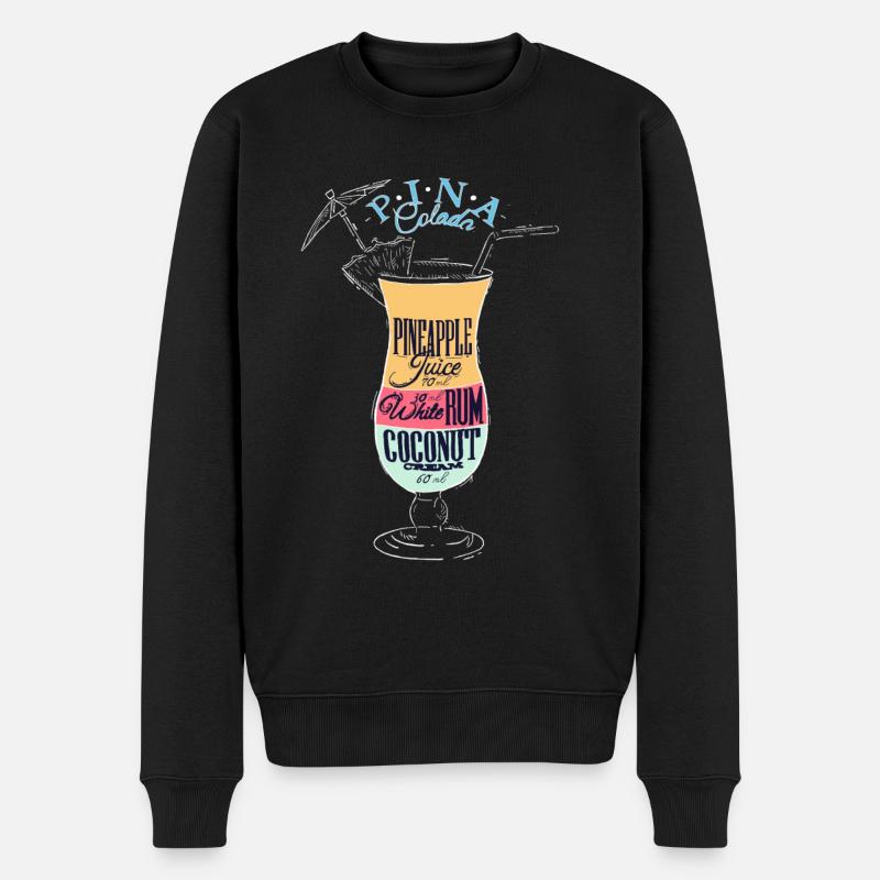 Pina Colada - Männer Premium Bio Pullover - Schwarz