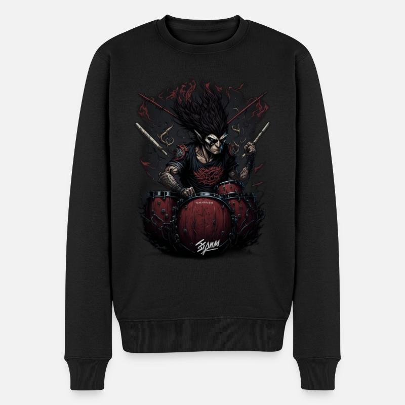 Umm baterista - Männer Premium Bio Pullover - Schwarz