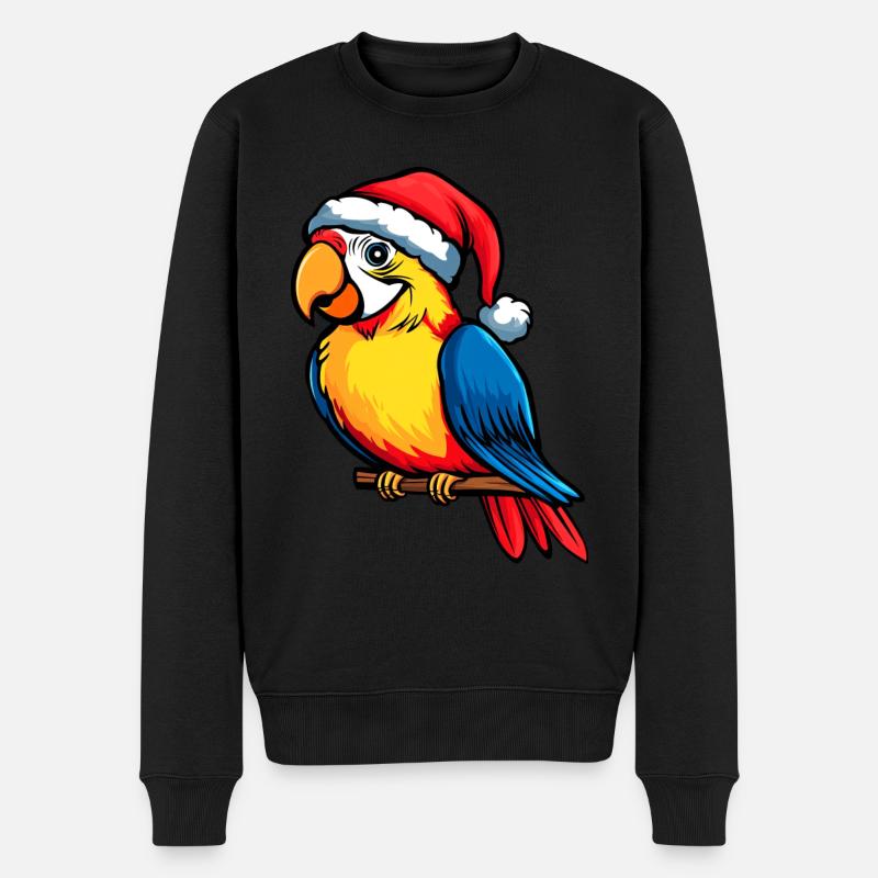 Perroquets Noël - Pull Premium bio Homme - noir