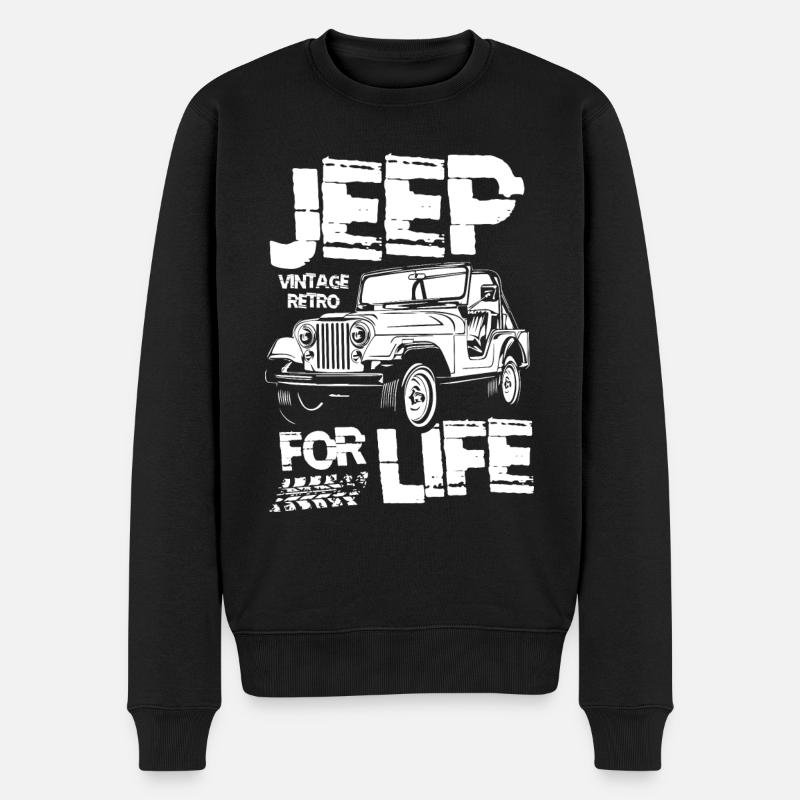Jeep for Life - Pull Premium bio Homme - noir