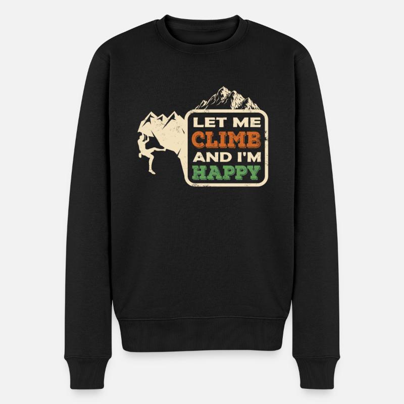 Escalade alpinisme montagnes idée cadeau - Pull Premium bio Homme - noir