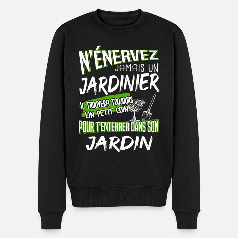 jardinier jardin - Pull Premium bio Homme - noir