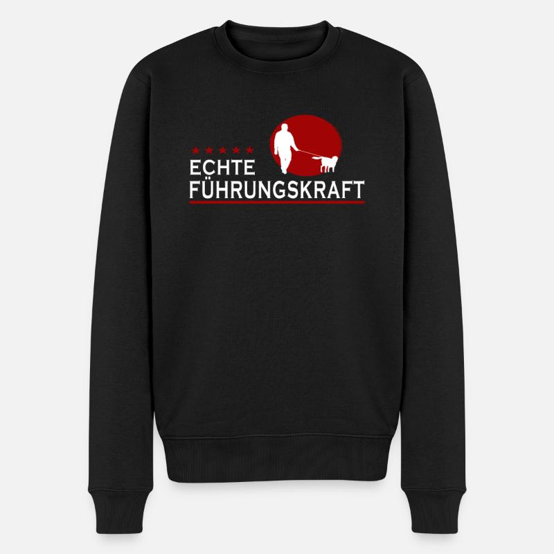 Führungskraft Gassi Hund Hunde Geschenk Männer - Männer Premium Bio Pullover - Schwarz
