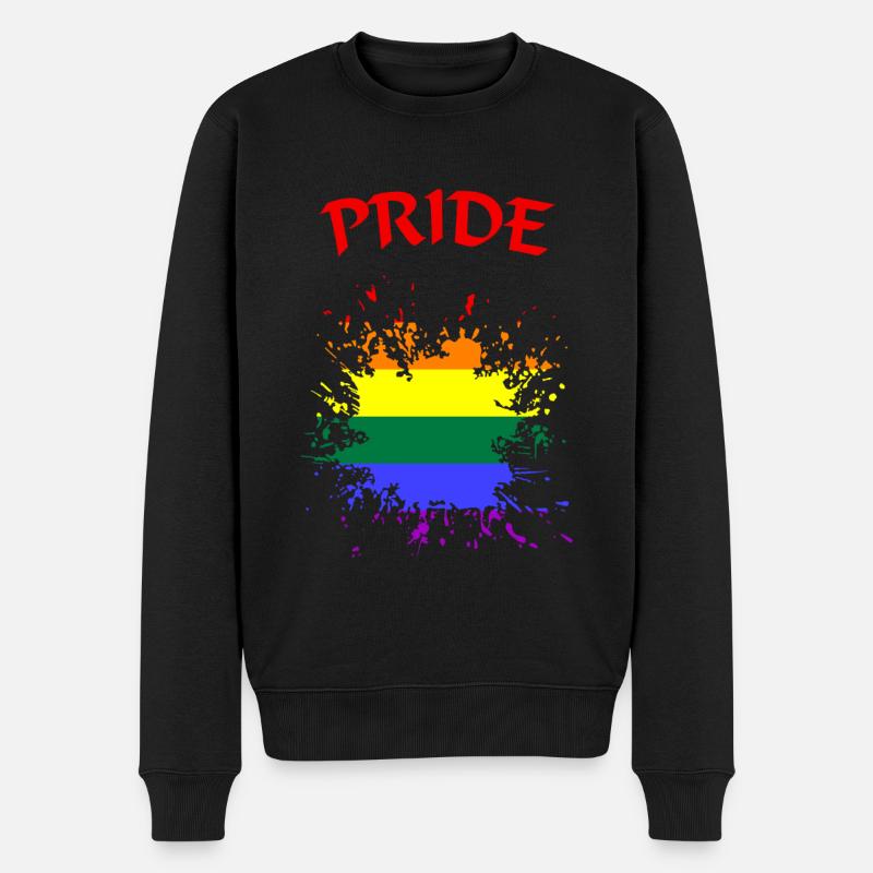 LGBTQ Pride - Männer Premium Bio Pullover - Schwarz