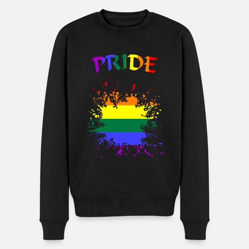 LGBTQ Pride - Männer Premium Bio Pullover - Schwarz