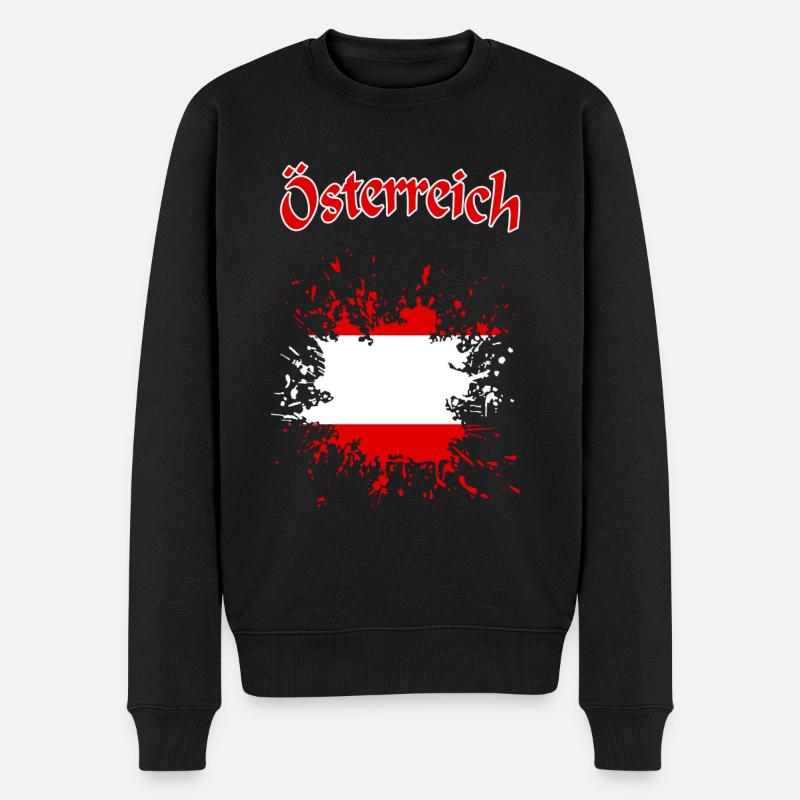 Österreich - Männer Premium Bio Pullover - Schwarz