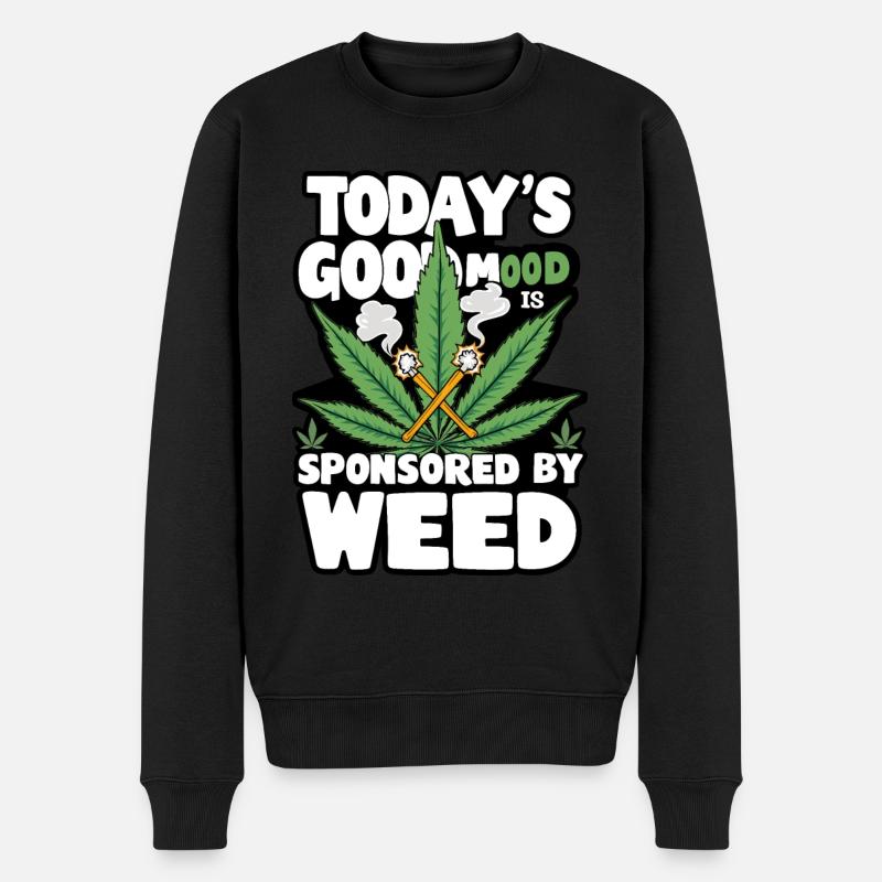 Bonne Humeur Weed - Pull Premium bio Homme - noir