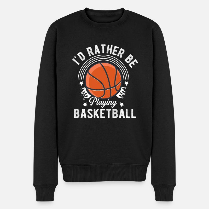 Je préfère jouer au basket - Pull Premium bio Homme - noir