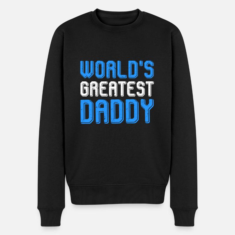 World´s Greatest Daddy - Männer Premium Bio Pullover - Schwarz