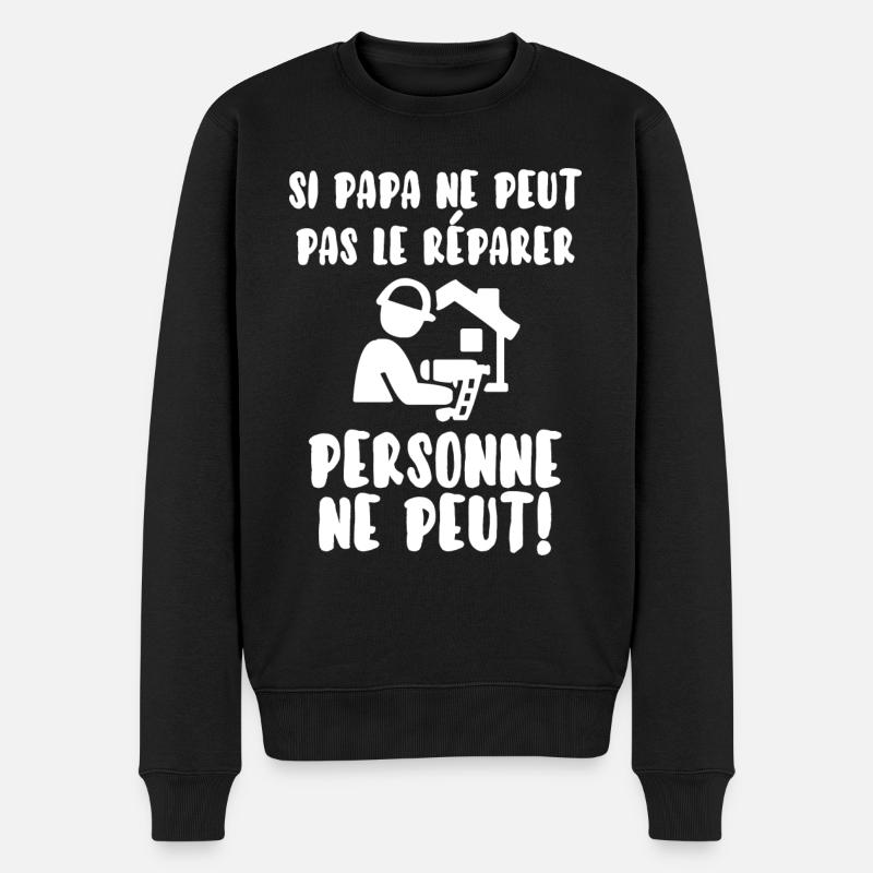 Papa bricoleur - Pull Premium bio Homme - noir