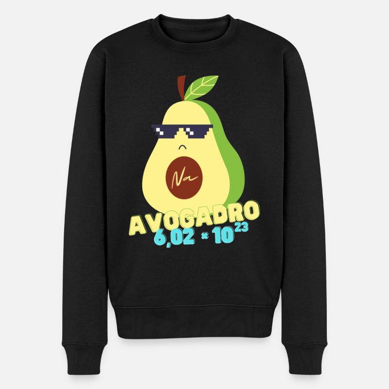 Avocat Avogadro humour référence scientifique - Pull Premium bio Homme - noir