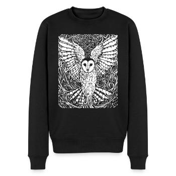 chouette - Pull Premium bio Homme - noir - Devant - Nico (187cm)