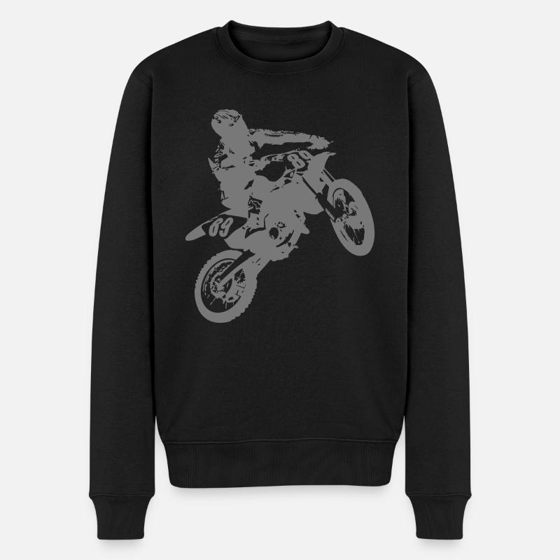 Motorcross - Männer Premium Bio Pullover - Schwarz