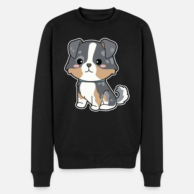 Australian Shepherd - Männer Premium Bio Pullover - Schwarz
