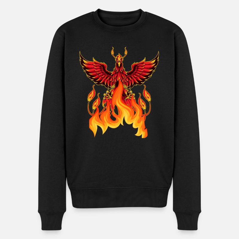 Phoenix - Männer Premium Bio Pullover - Schwarz