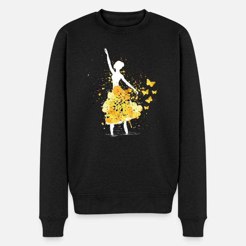 Ballerine avec papillons - Pull Premium bio Homme - noir