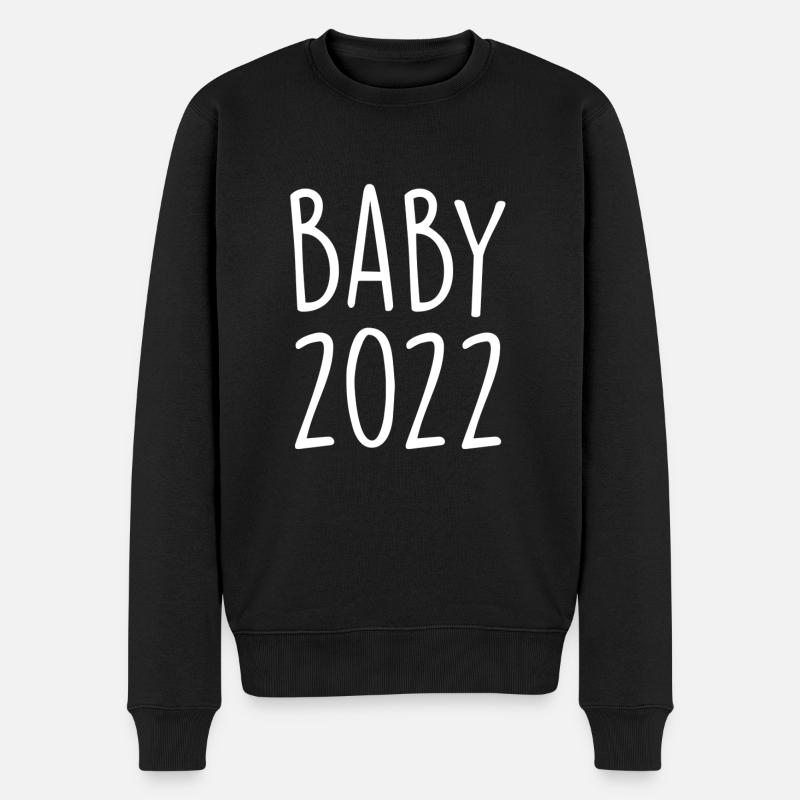 bébé 2022,bébé,2022,typo - Pull Premium bio Homme - noir