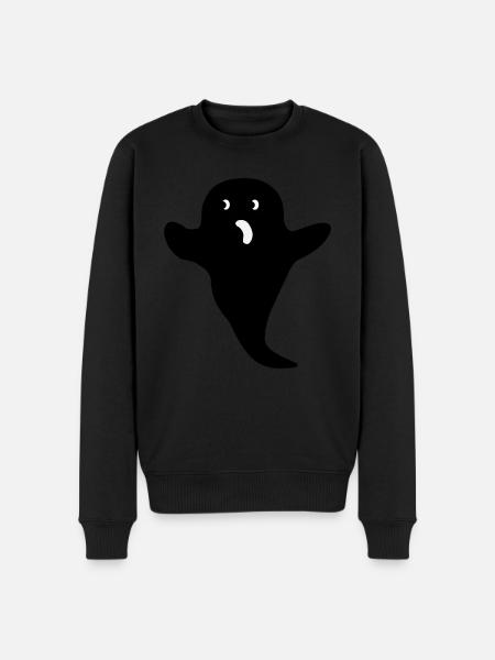 Ghosti2 - Männer Premium Bio Pullover - Schwarz