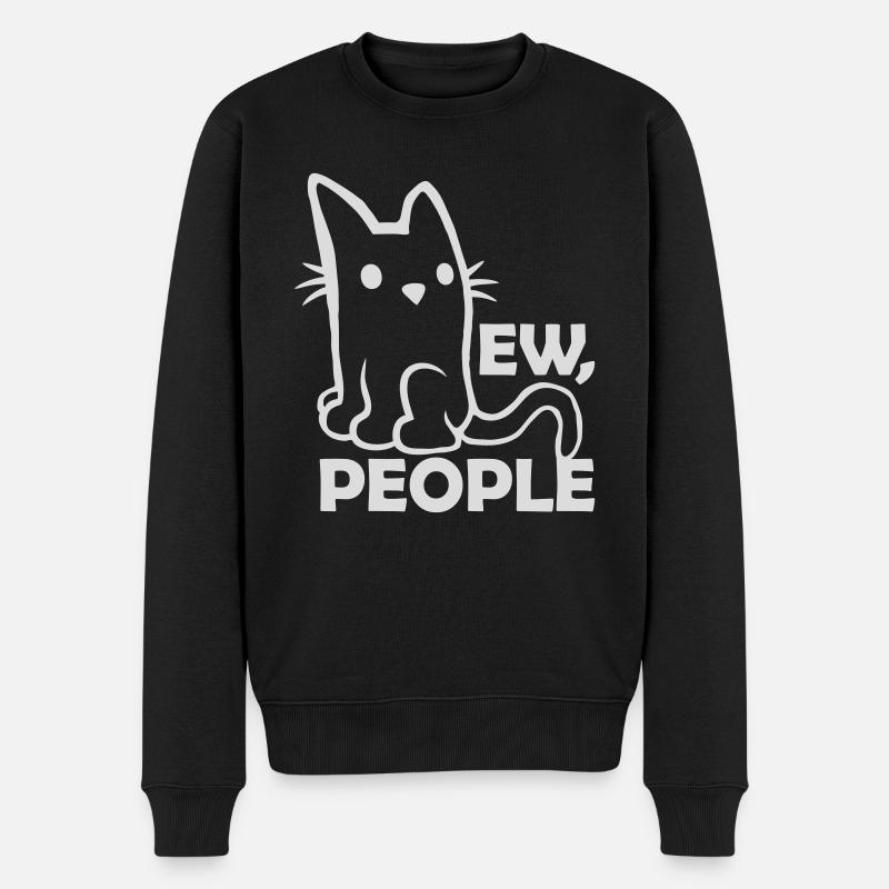 Dire ew people chat - Pull Premium bio Homme - noir