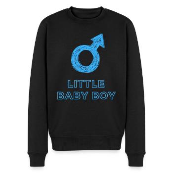 Annonce de bébé - Garçon - Grossesse - Pull Premium bio Homme - noir - Devant - Nico (187cm)