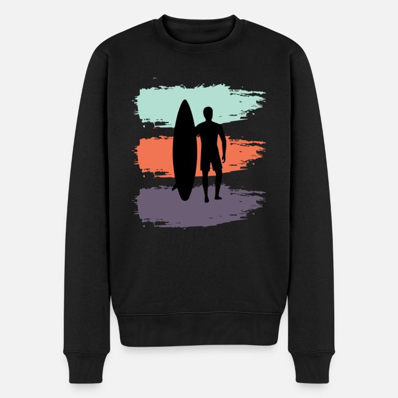 Skateboard SUP Surfen - Männer Premium Bio Pullover - Schwarz