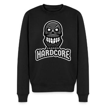 Maison de gabber hardcore avec crâne - Pull Premium bio Homme - noir - Devant - Nico (187cm)