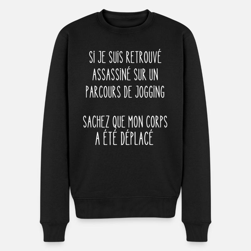 parcours de jogging - Pull Premium bio Homme - noir