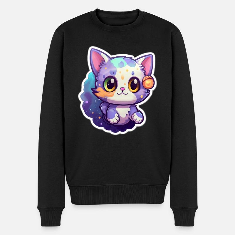 « Cosmic Kitty Adventure! » - Pull Premium bio Homme - noir