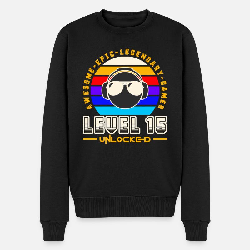 Level 15 - Pull Premium bio Homme - noir