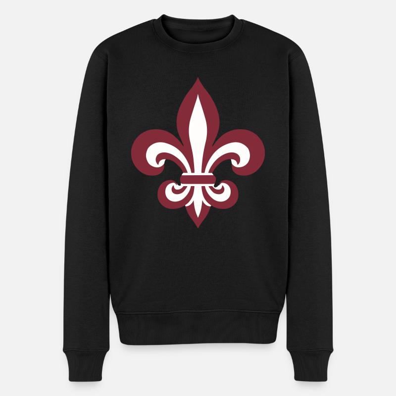 Emblème de Lys Français audacieux - Pull Premium bio Homme - noir