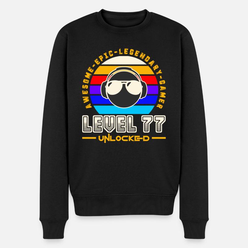 Level 77 - Pull Premium bio Homme - noir