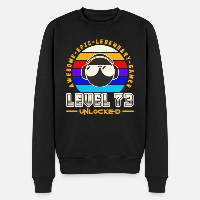 Stufe 73 - Männer Premium Bio Pullover - Schwarz