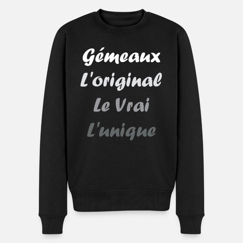 gémeaux - Pull Premium bio Homme - noir