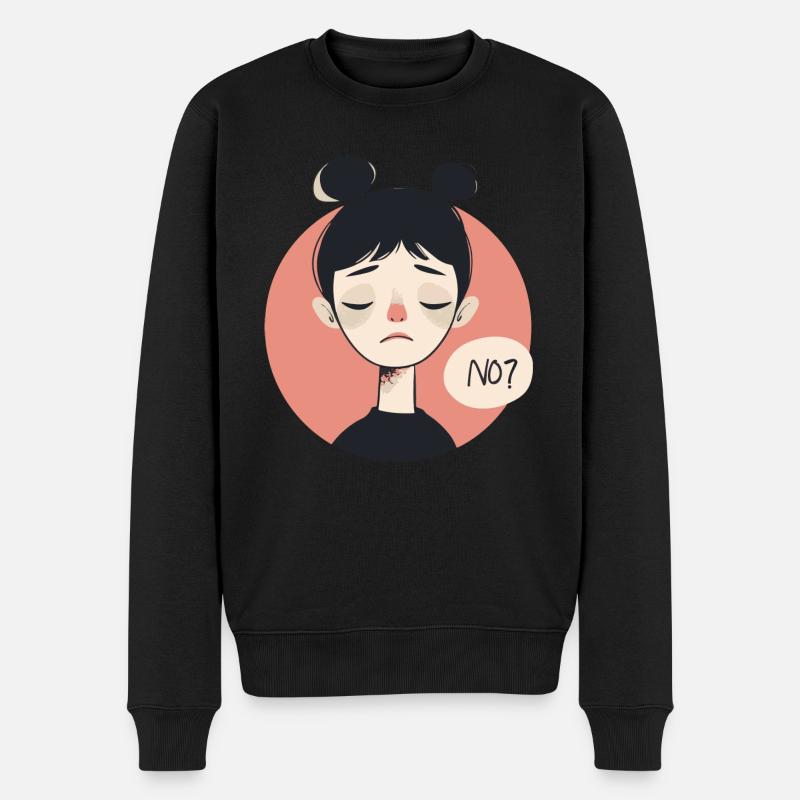No? Nein zu was? - Männer Premium Bio Pullover - Schwarz