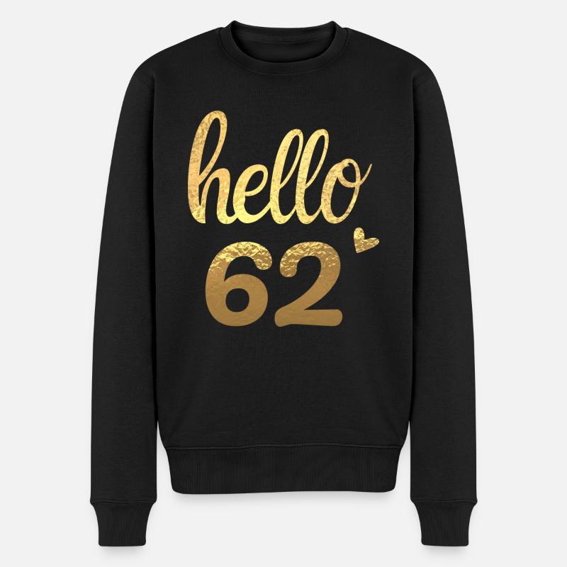 Hello 62 doré - Pull Premium bio Homme - noir